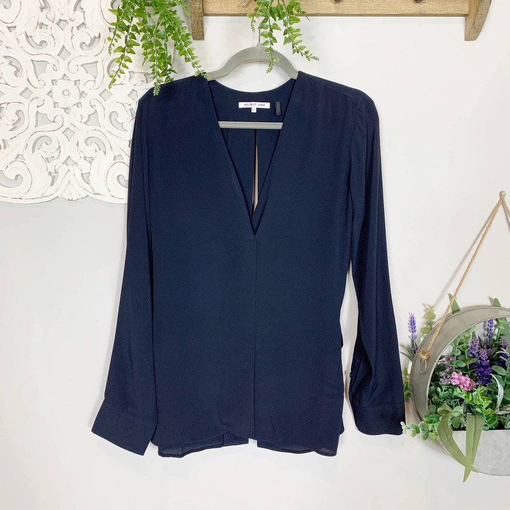 Helmut Lang | Crepe de Chine Open Back Top, M